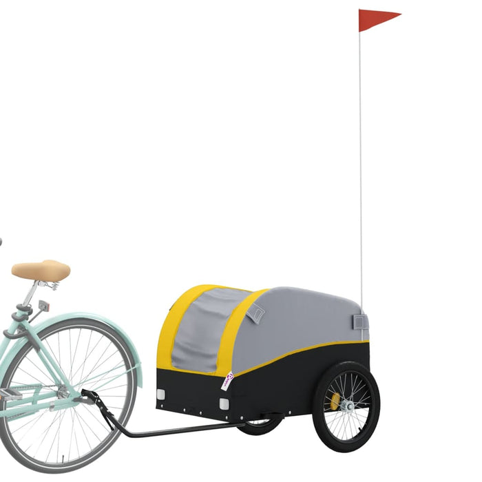 Remorcă pentru biciclete, negru și galben, 45 kg, fier WALTI