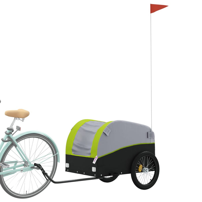 Remorcă pentru biciclete, negru și verde, 45 kg, fier - WALTI WALTI