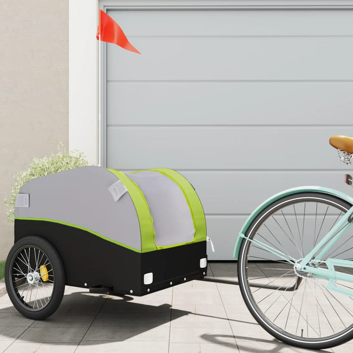 Remorcă pentru biciclete, negru și verde, 45 kg, fier - WALTI WALTI