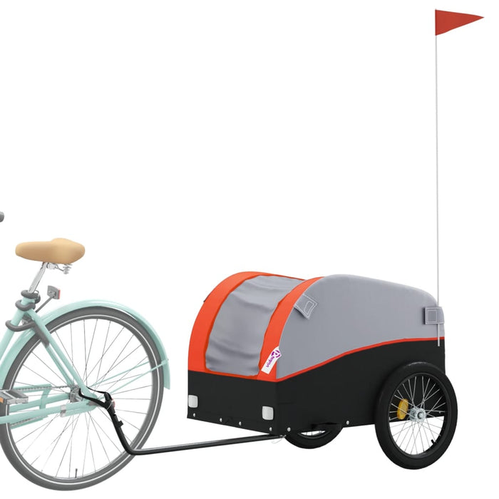 Remorcă pentru biciclete, negru și portocaliu, 45 kg, fier WALTI