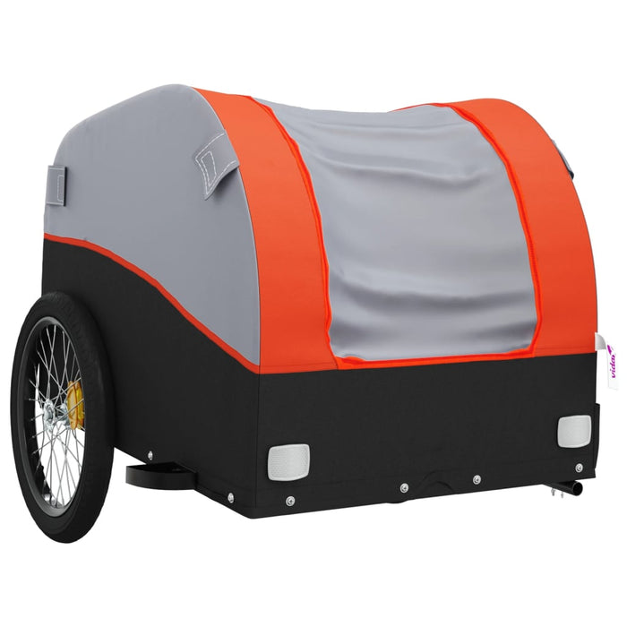 Remorcă pentru biciclete, negru și portocaliu, 45 kg, fier WALTI