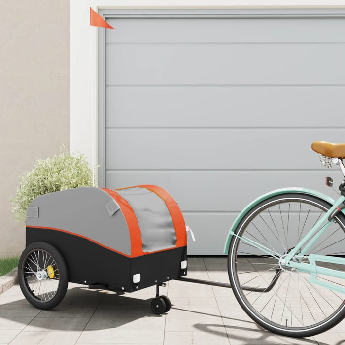 Remorcă pentru biciclete, negru și portocaliu, 45 kg, fier - WALTI WALTI
