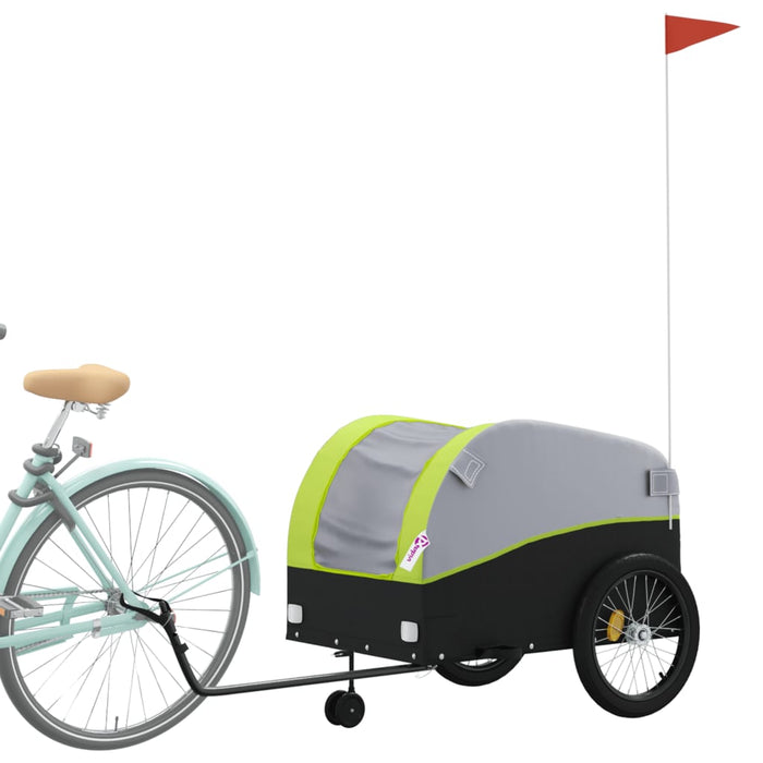 Remorcă pentru biciclete, negru și verde, 45 kg, fier WALTI