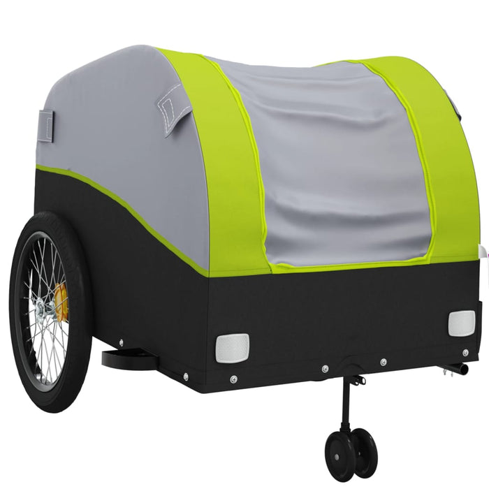 Remorcă pentru biciclete, negru și verde, 45 kg, fier WALTI
