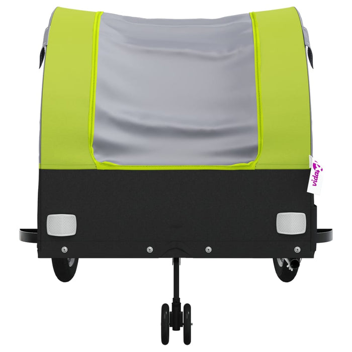 Remorcă pentru biciclete, negru și verde, 45 kg, fier WALTI