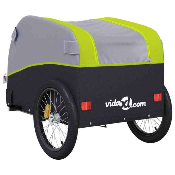 Remorcă pentru biciclete, negru și verde, 45 kg, fier WALTI