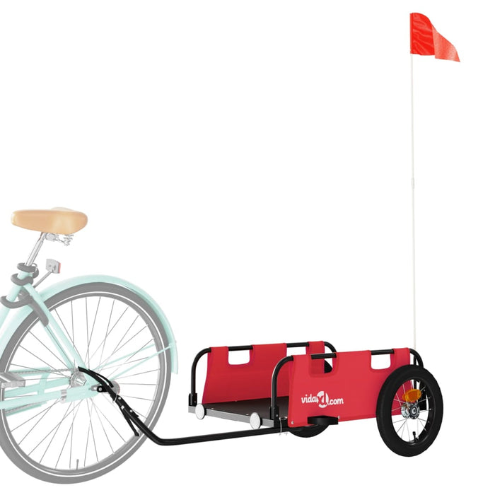 Remorcă de bicicletă, roșu, textil oxford și fier WALTI