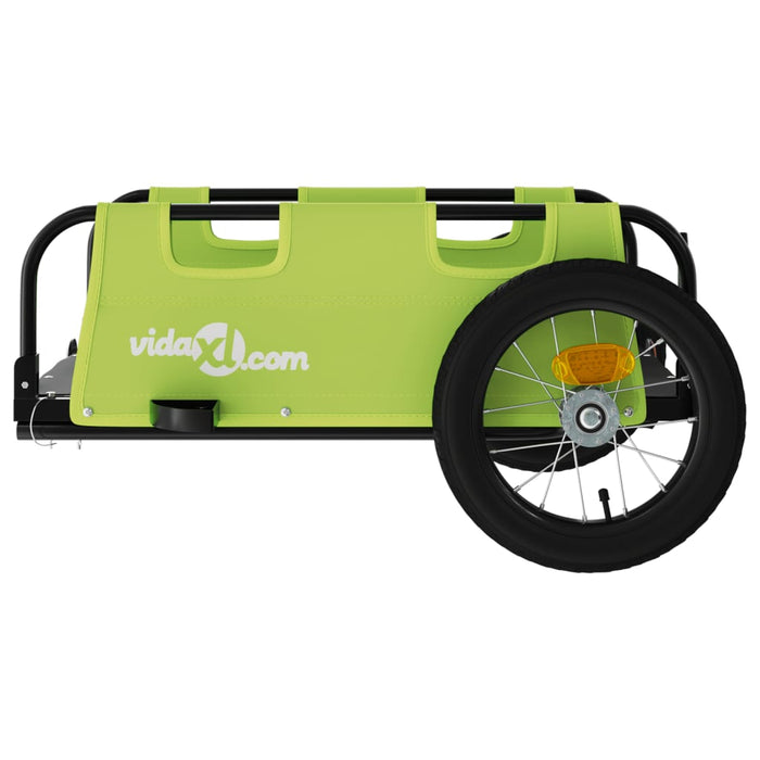 Remorcă de bicicletă, verde, textil oxford și fier - WALTI WALTI