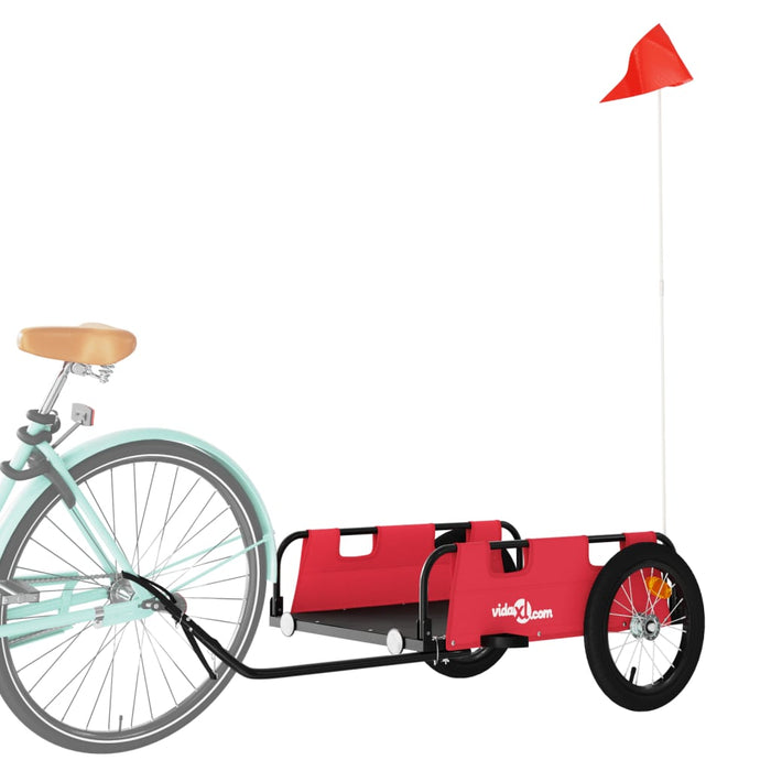 Remorcă de bicicletă, roșu, textil oxford și fier - WALTI WALTI