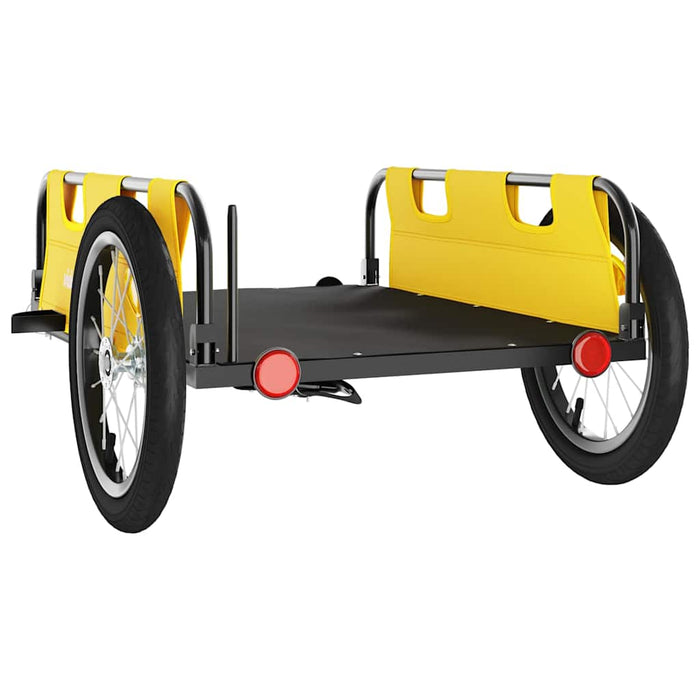 Remorcă de bicicletă, galben, textil oxford și fier WALTI