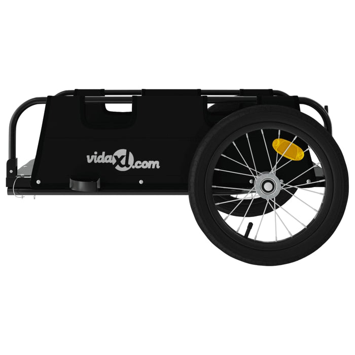 Remorcă de bicicletă, negru, textil oxford și fier WALTI