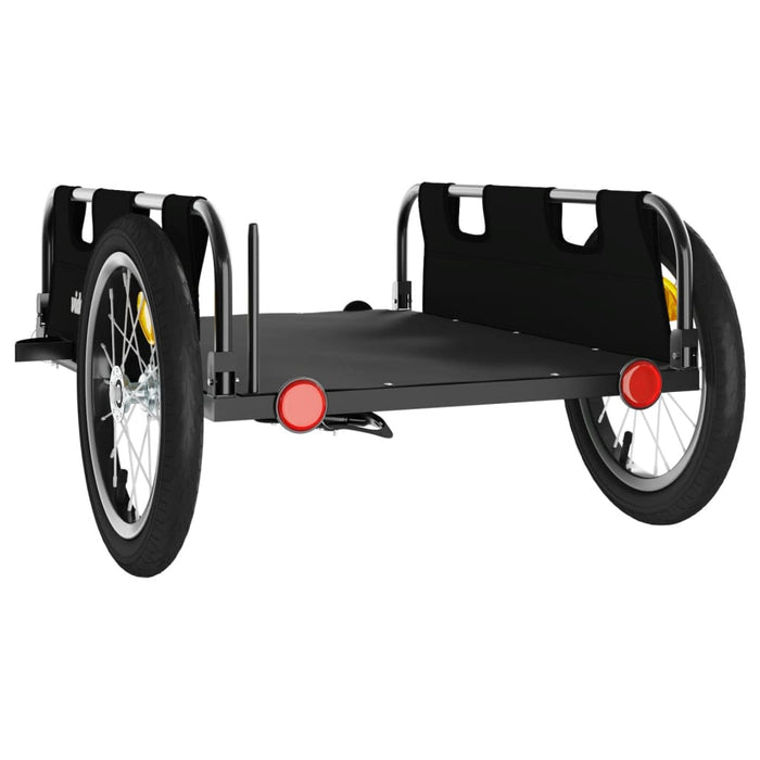 Remorcă de bicicletă, negru, textil oxford și fier WALTI
