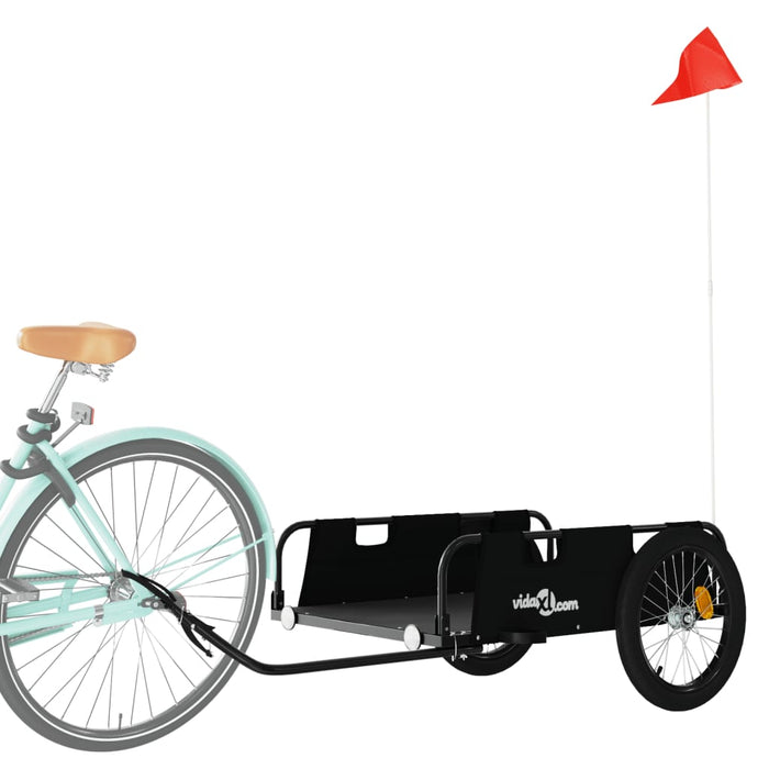 Remorcă de bicicletă, negru, textil oxford și fier - WALTI WALTI