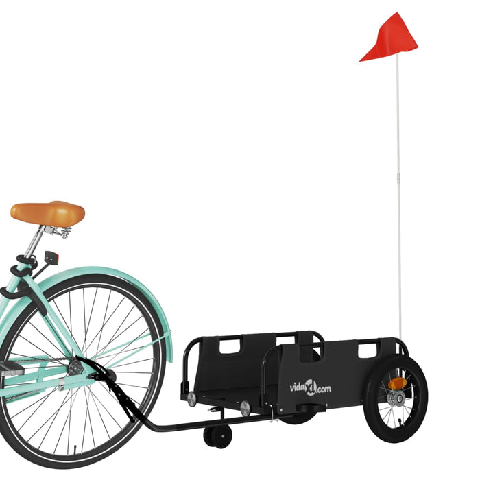 Remorcă de bicicletă, negru, textil oxford și fier - WALTI WALTI