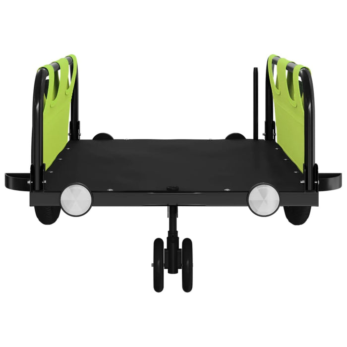Remorcă de bicicletă, verde, textil oxford și fier - WALTI WALTI