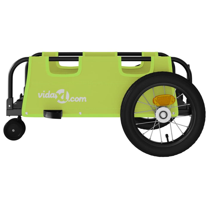 Remorcă de bicicletă, verde, textil oxford și fier - WALTI WALTI