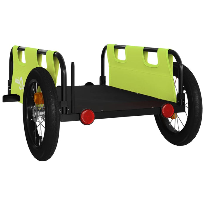 Remorcă de bicicletă, verde, textil oxford și fier - WALTI WALTI