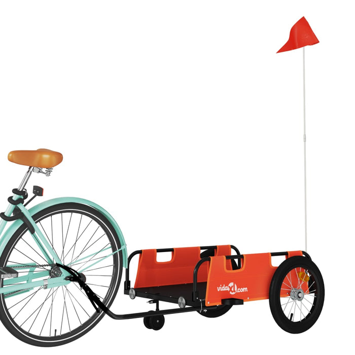 Remorcă de bicicletă, portocaliu, textil oxford și fier - WALTI WALTI