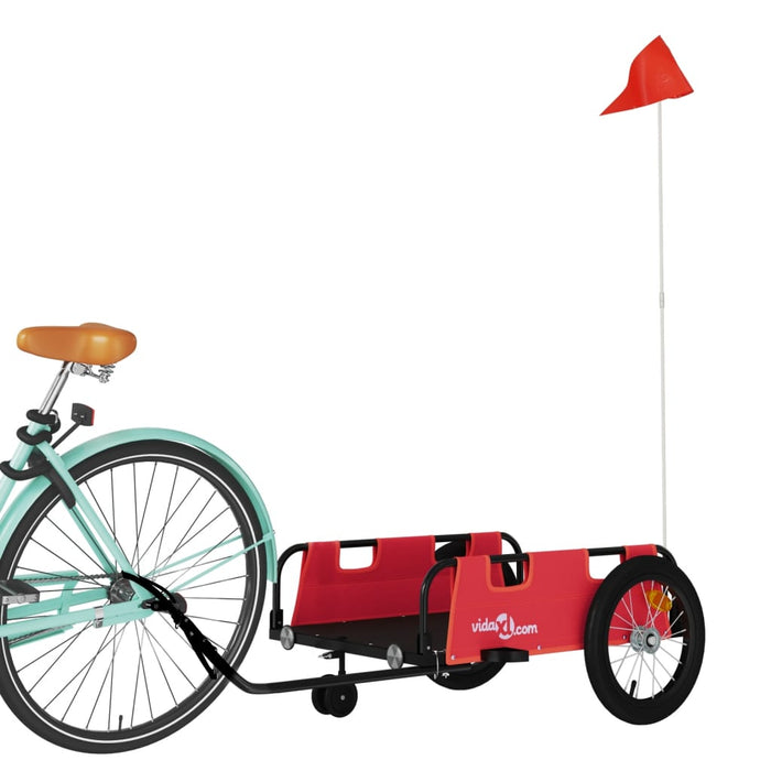 Remorcă de bicicletă, roșu, textil oxford și fier - WALTI WALTI