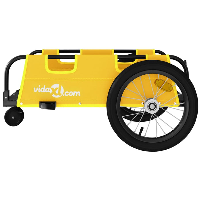 Remorcă de bicicletă, galben, textil oxford și fier - WALTI WALTI