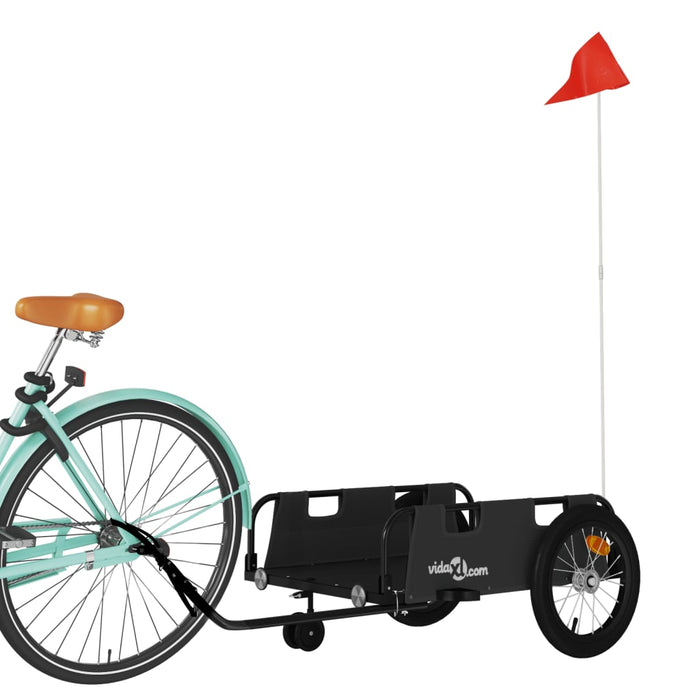 Remorcă de bicicletă, negru, textil oxford și fier - WALTI WALTI