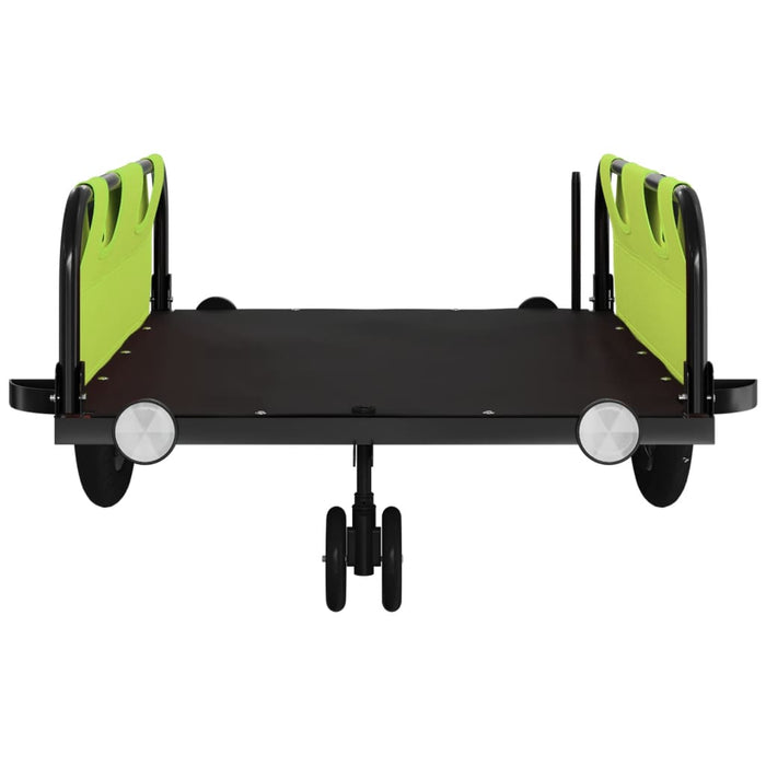 Remorcă de bicicletă, verde, textil oxford și fier - WALTI WALTI