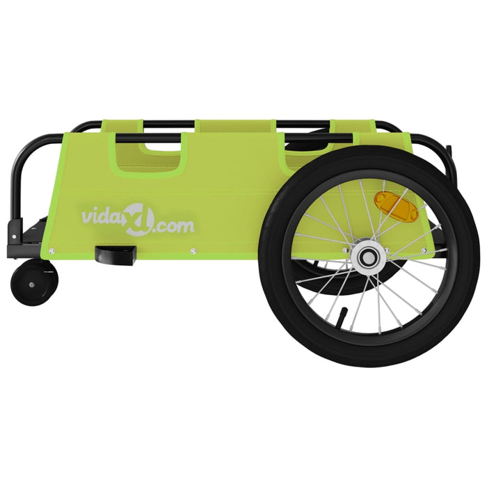 Remorcă de bicicletă, verde, textil oxford și fier - WALTI WALTI