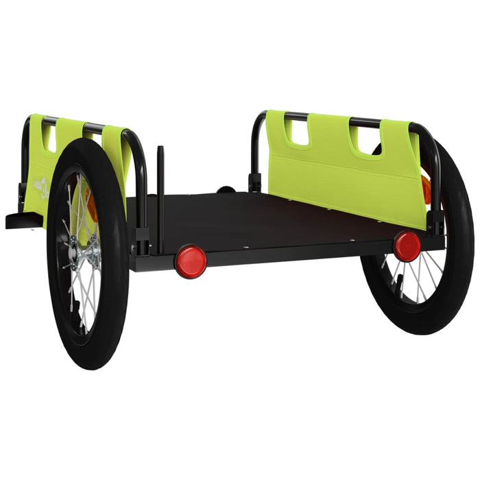 Remorcă de bicicletă, verde, textil oxford și fier - WALTI WALTI