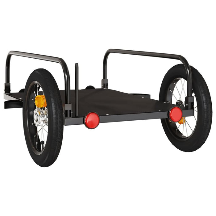 Remorcă de bicicletă, negru, 122x53x31 cm, fier - WALTI WALTI