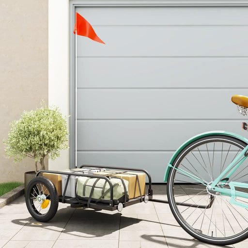 Remorcă de bicicletă, negru, 122x53x31 cm, fier - WALTI WALTI