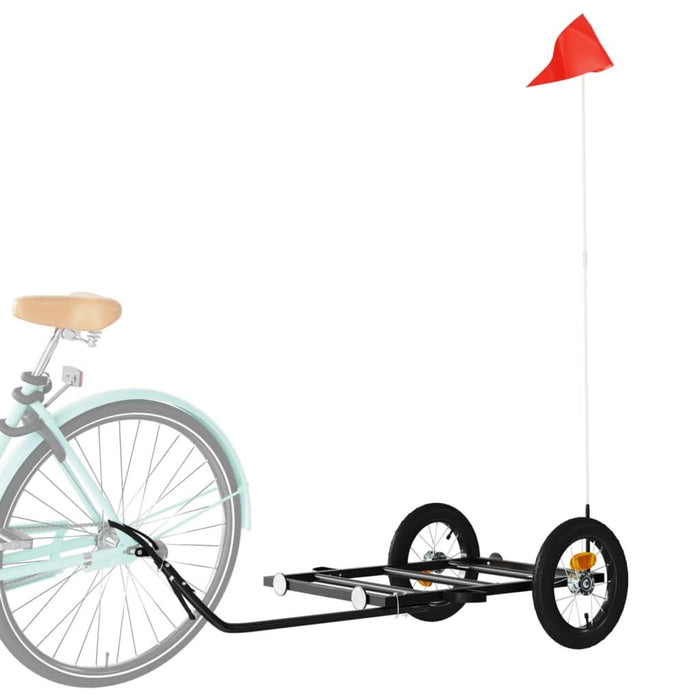 Remorcă de bicicletă, negru, 122x53x28 cm, fier - WALTI WALTI