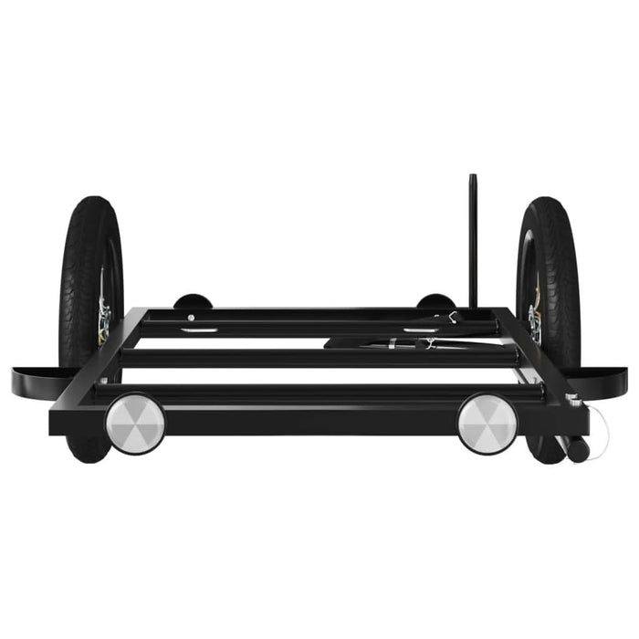 Remorcă de bicicletă, negru, 122x53x28 cm, fier - WALTI WALTI