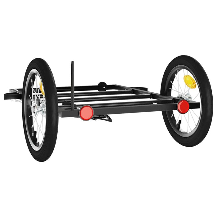 Remorcă de bicicletă, negru, 126x63x34 cm, fier - WALTI WALTI