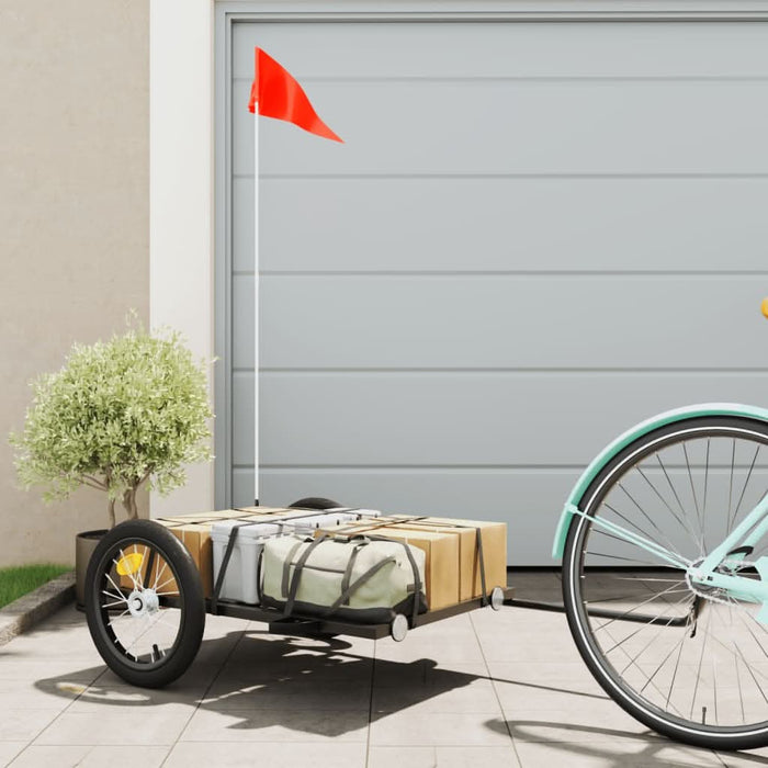 Remorcă de bicicletă, negru, 126x63x34 cm, fier - WALTI WALTI