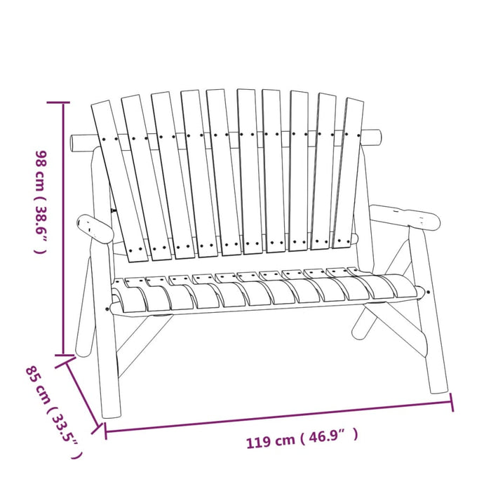 Set mobilier de grădină, 3 piese, lemn masiv de molid WALTI