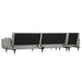 Canapea extensibilă în formă de L gri 275x140x70 cm catifea - WALTI WALTI
