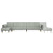 Canapea extensibilă în formă de L gri 275x140x70 cm catifea - WALTI WALTI