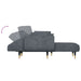 Canapea extensibilă formă de L gri închis 275x140x70 cm catifea - WALTI WALTI