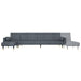 Canapea extensibilă formă de L gri închis 275x140x70 cm catifea - WALTI WALTI