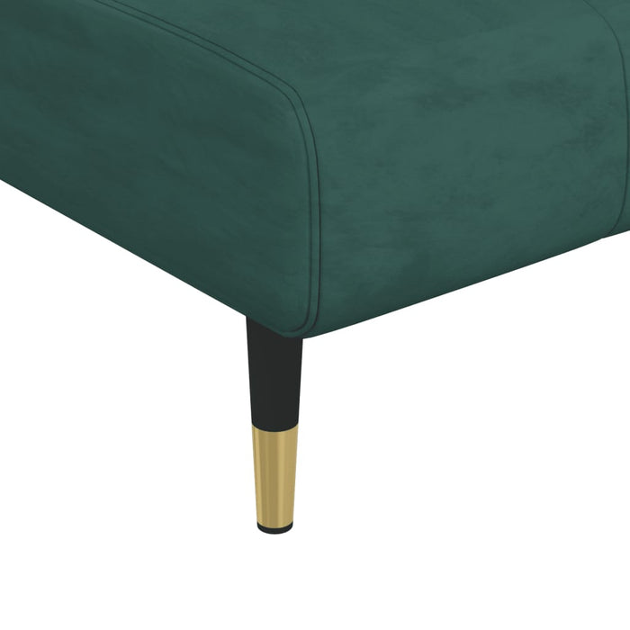 Canapea extensibilă în formă de L verde 275x140x70 cm catifea WALTI