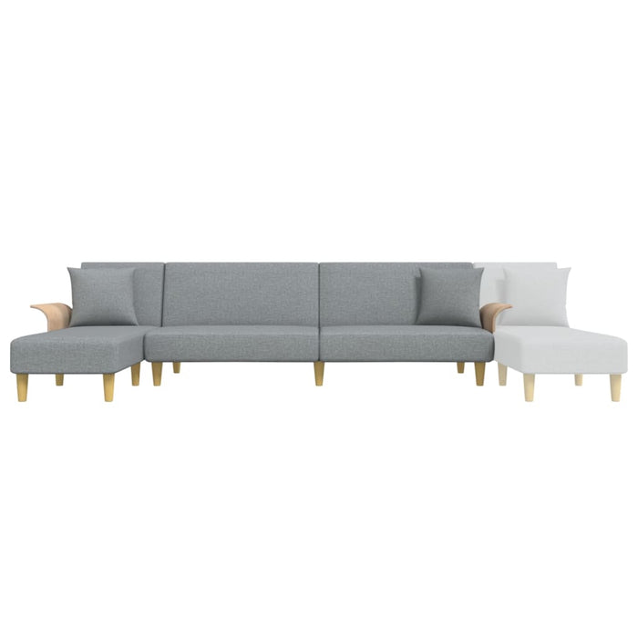 Canapea extensibilă în formă de L gri 279x140x70 cm catifea - WALTI WALTI