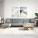 Canapea extensibilă în formă de L gri 279x140x70 cm catifea - WALTI WALTI