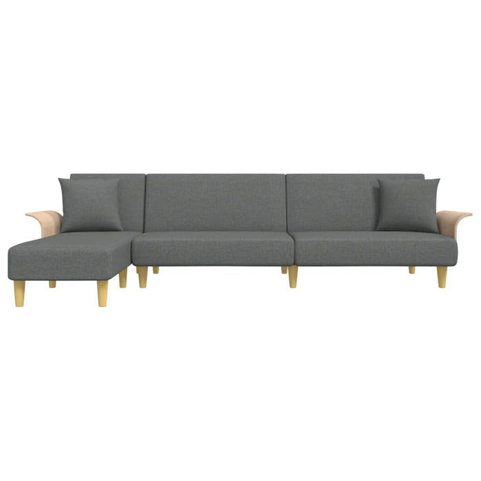 Canapea extensibilă în formă de L gri 279x140x70 cm textil WALTI