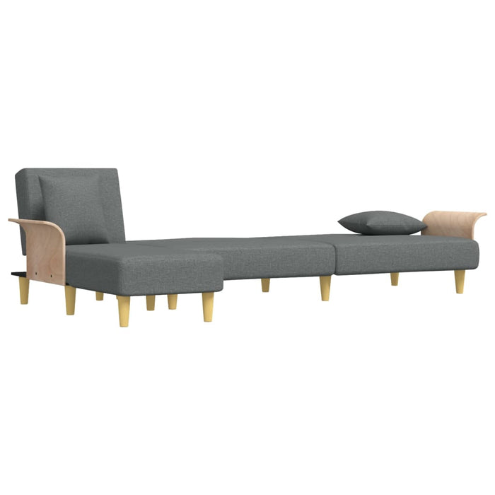 Canapea extensibilă în formă de L gri 279x140x70 cm textil WALTI