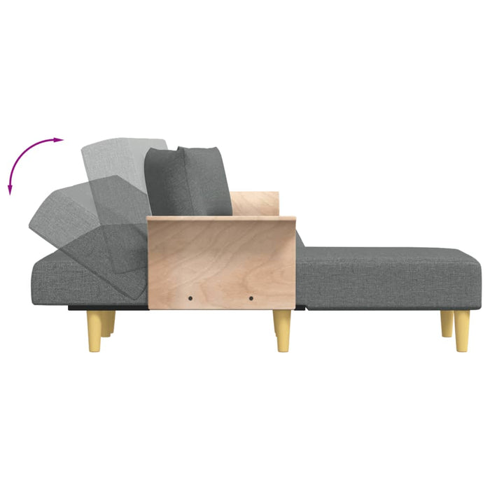 Canapea extensibilă în formă de L gri 279x140x70 cm textil WALTI