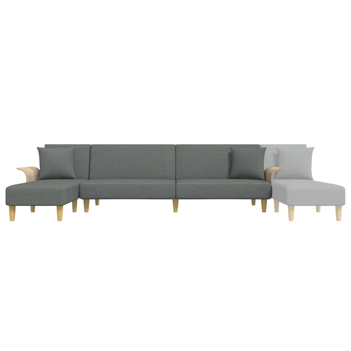 Canapea extensibilă în formă de L gri 279x140x70 cm textil WALTI