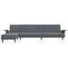 Canapea extensibilă în formă de L gri 279x140x70 cm catifea - WALTI WALTI