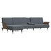 Canapea extensibilă în formă de L gri 279x140x70 cm catifea - WALTI WALTI