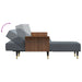 Canapea extensibilă în formă de L gri 279x140x70 cm catifea - WALTI WALTI
