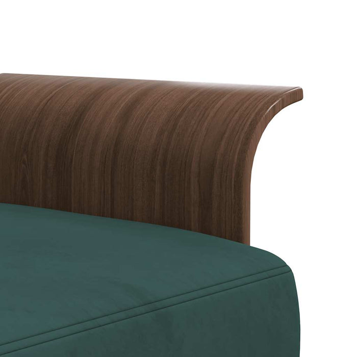 Canapea extensibilă în formă de L verde 279x140x70 cm catifea WALTI
